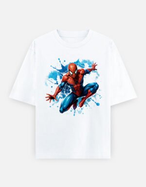 Superhero-Inspired Oversized Graphic T-Shirt